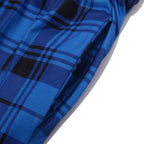 Christmas ' Family Christmas 2024' Letter Print Patterned Casual Long Sleeve Sweatshirts Blue Sleeve Contrast Tops and Blue Plaid Pants Family Matching Pajamas Sets With Dog Bandan