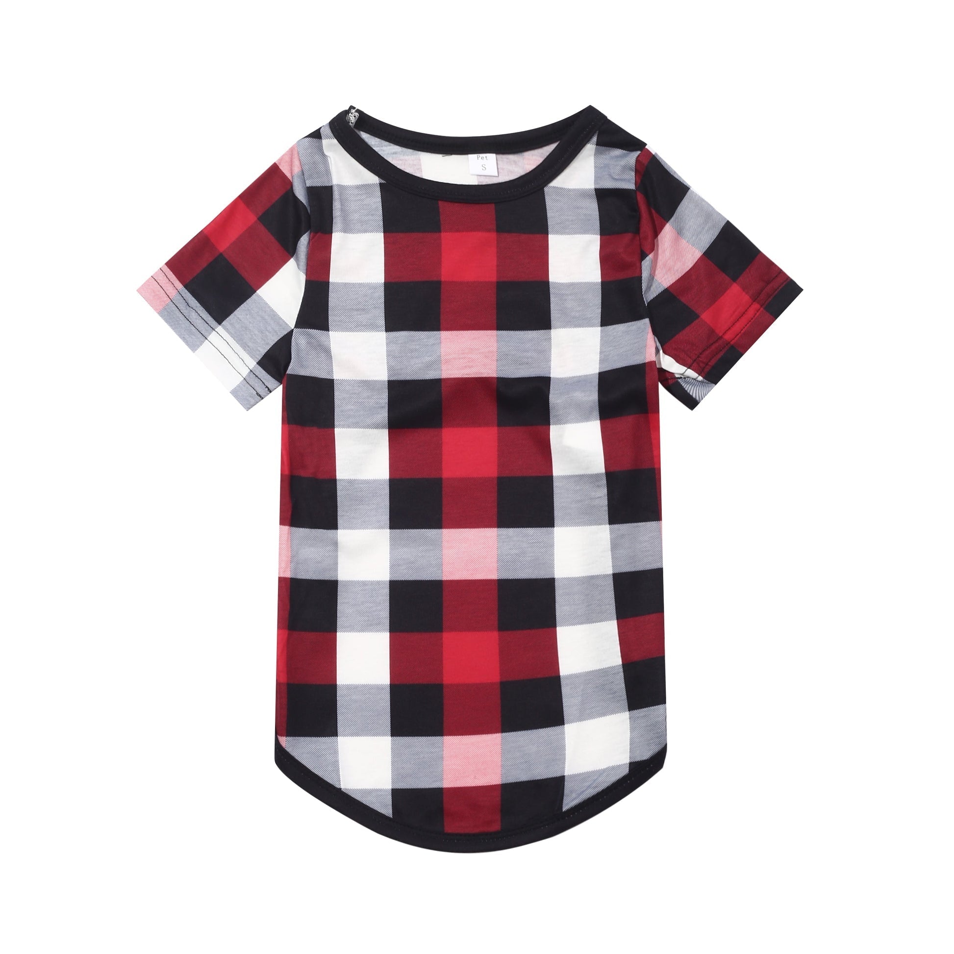 "2026 Family Christmas" Letter Print Red & Black & Grey & White Plaid Family Matching Pajamas