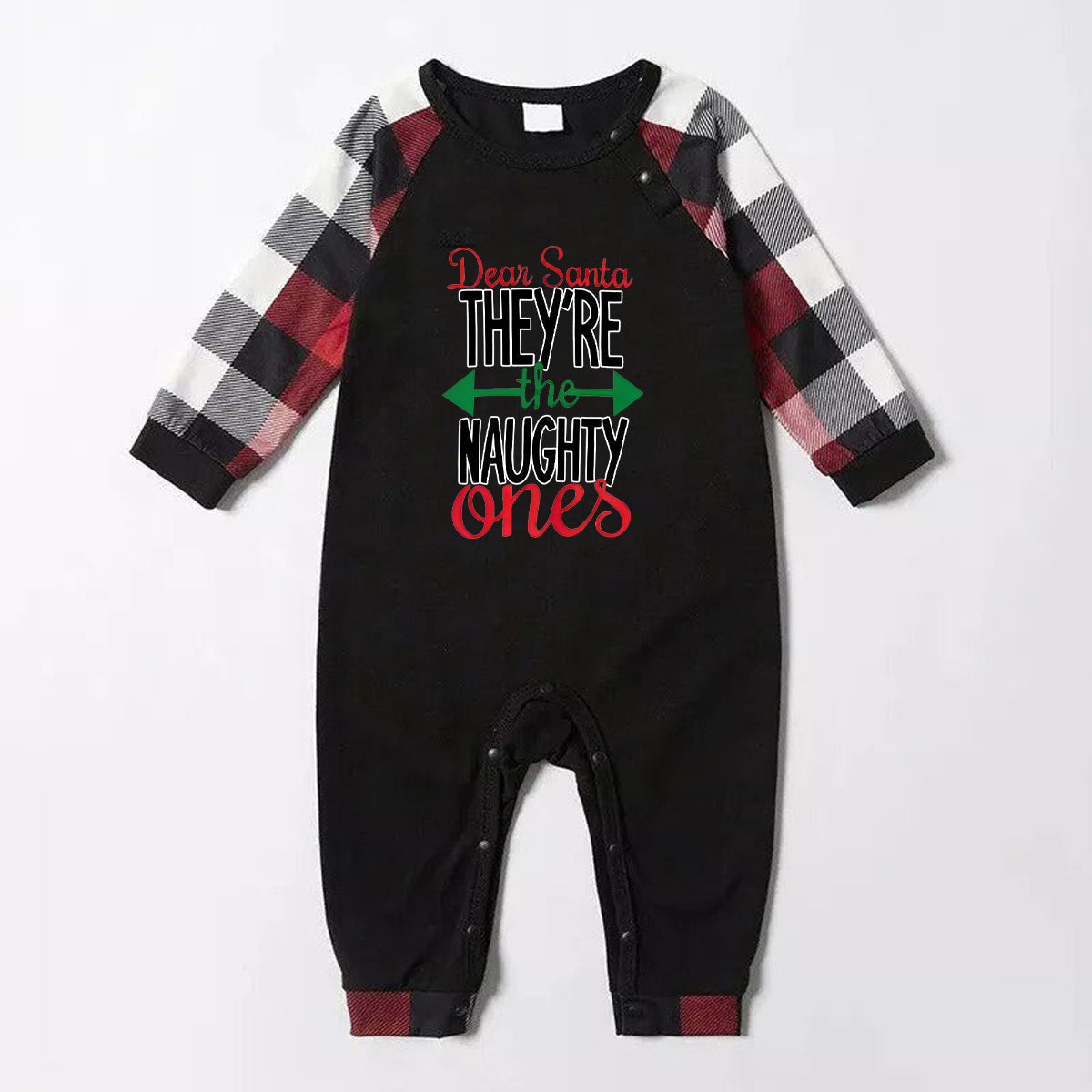 'Dear Santa They Are The Naughty One' Letter Print Family Matching Pajamas Set