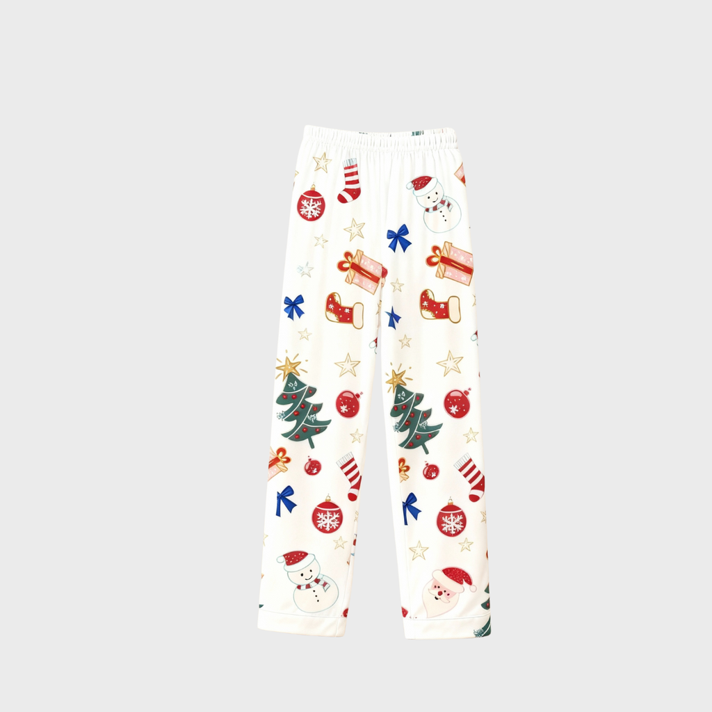 Christmas Collar Button-Up Pajama Set for Family