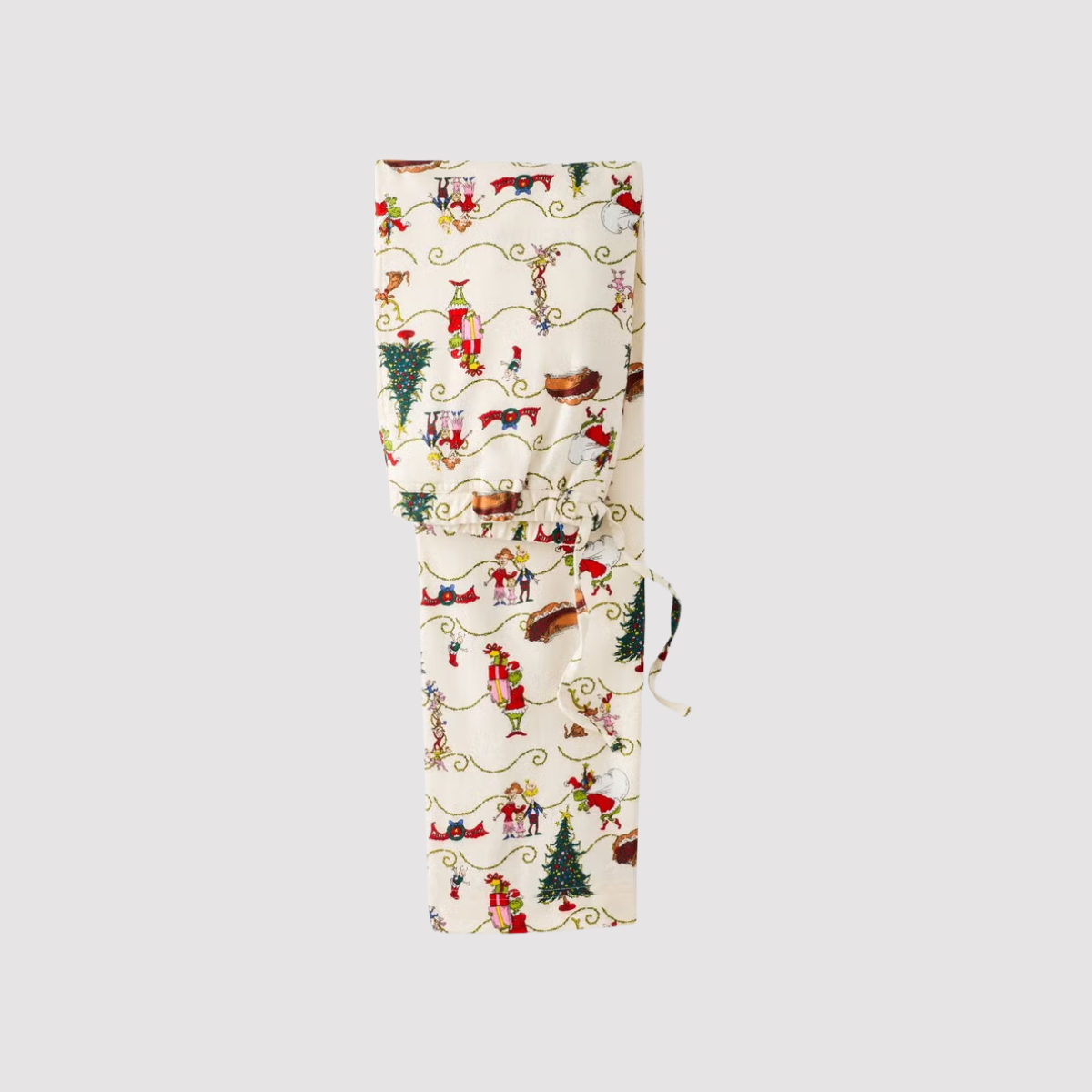 Grinch Family Christmas Pajamas | Cream Matching Holiday Sleepwear Set
