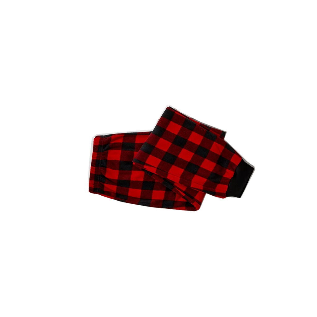 Christmas 2026 "Believe" Letter White Long Sleeve Top and Red & Black Plaid Pants Family Matching Pajamas