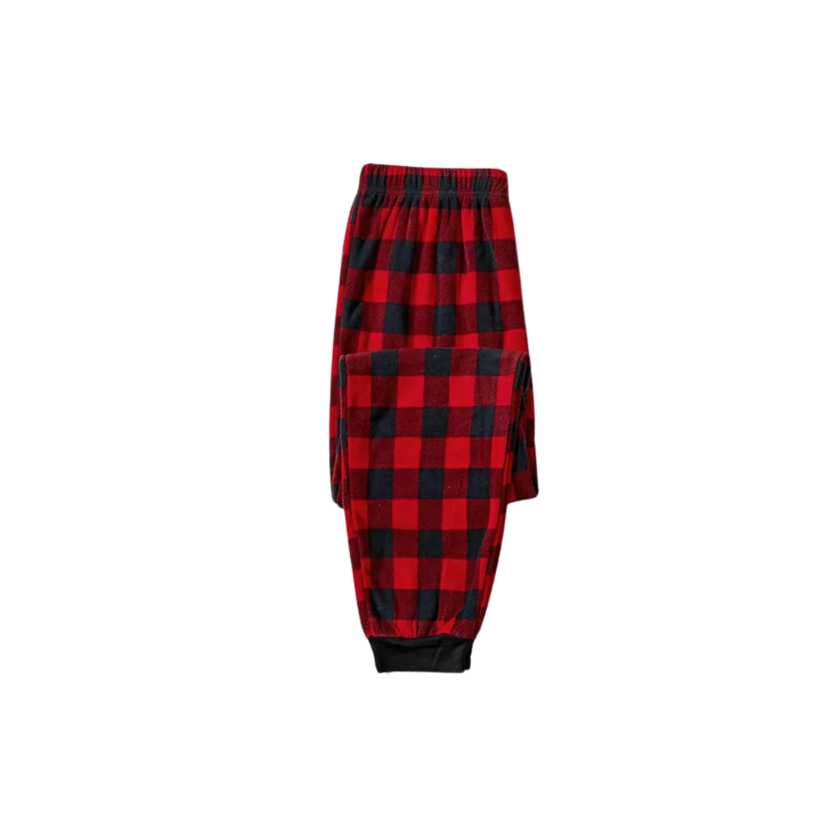 Christmas 2026 "Believe" Letter White Long Sleeve Top and Red & Black Plaid Pants Family Matching Pajamas