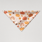 Autumn Pumpkin and Leaf Print Satin Button-Up Family Pajamas Set