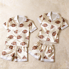 Novelty Satin Print Pajama Set ¨C Unique Couple Sleepwear