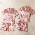 Elegant Pink Satin Sleepwear ¨C Understated Luxury Couple Set