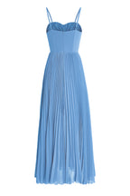 Solid Pleated Slip Midi Dress