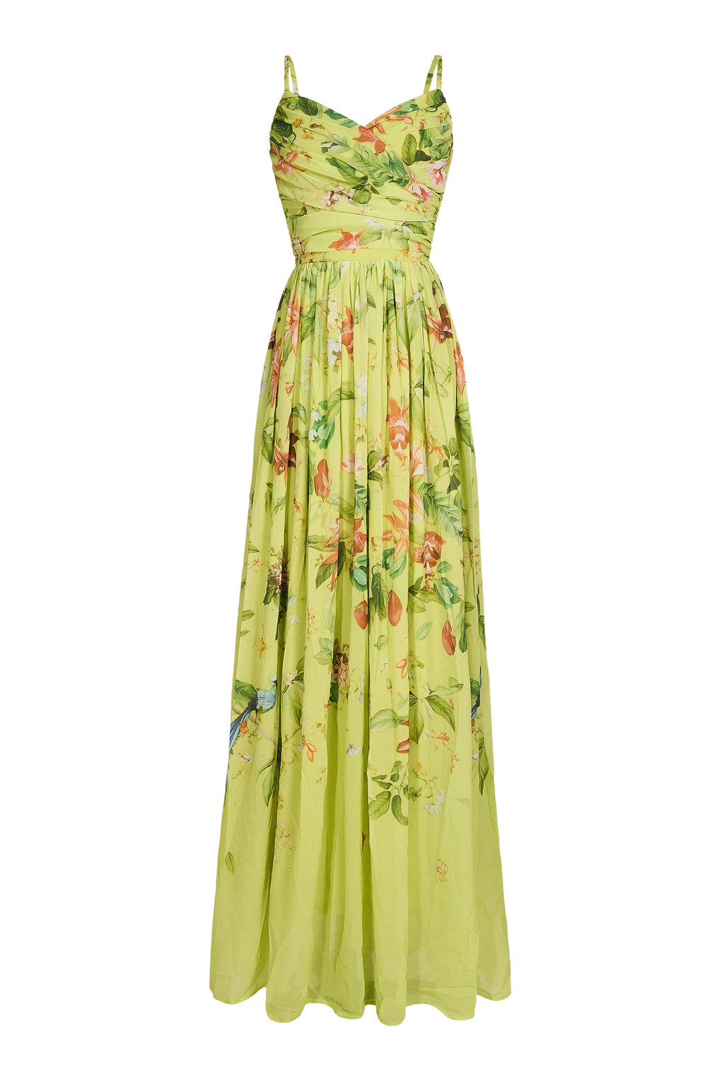Chiffon Floral Sleeveless Maxi Dress