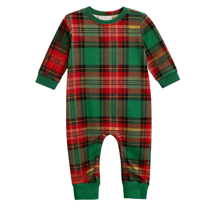 Family Green Plaid Pajamas Set