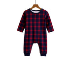 Holiday Family Button-down Christmas Blue and Red Plaid Pajamas Set
