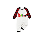 Believe Christmas Pajamas - Red & Black Plaid