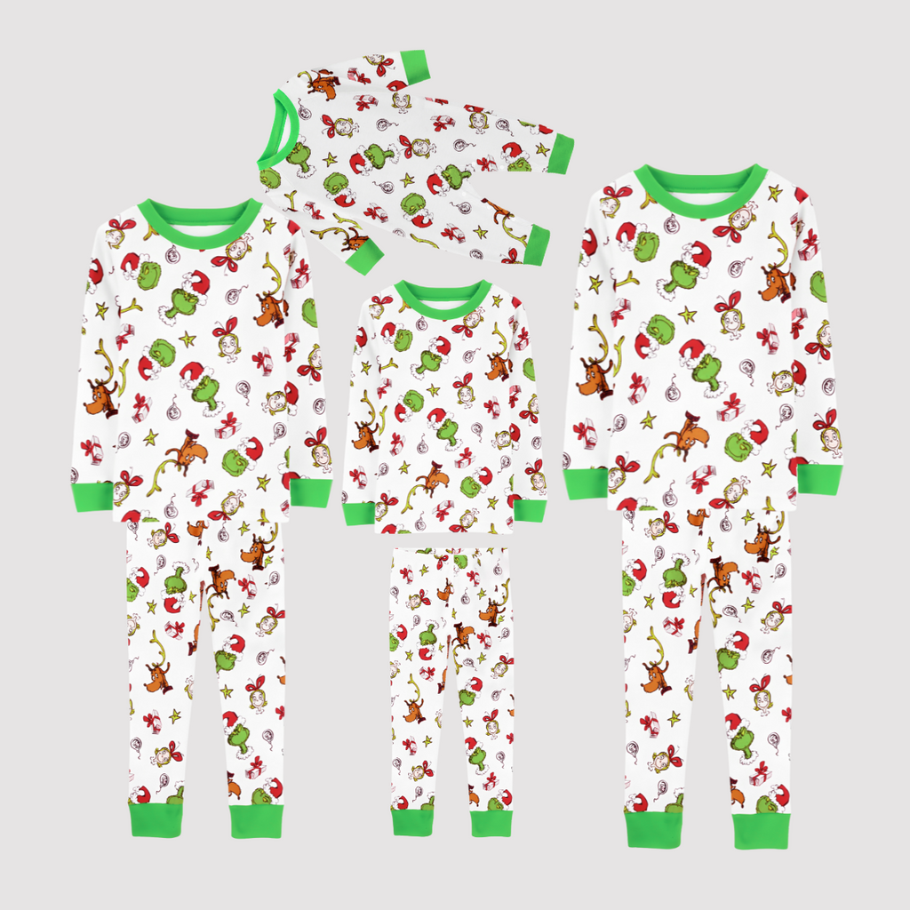 Merry Whatever Grinch Family Pajamas