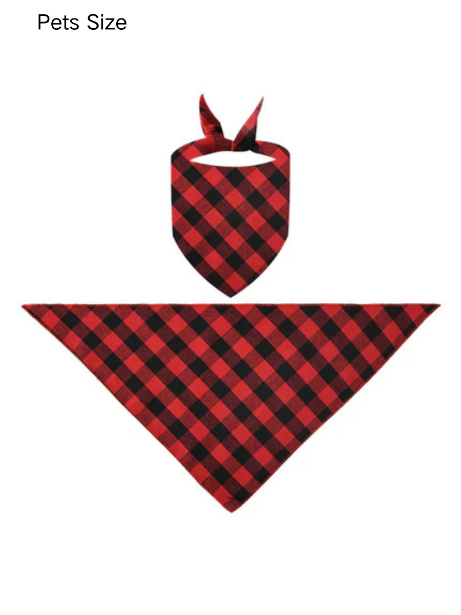 Christmas Tree & "2026 Making Memories Together" Patterned Contrast top and Black & Red Plaid Pants Couple Matching Pajamas Set