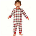 Family Matching Pajamas – Plaid Pants & Button-Top Set