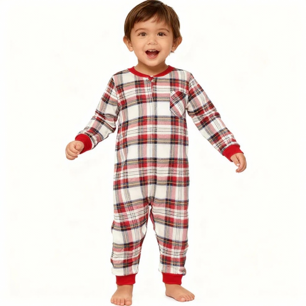 Family Red Plaid Button-Front Pajamas Set