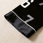 Minimalist Numbers Print Satin Button-Up Family Pajamas Set