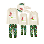 Jesus is the Reason Pajama Set with Festive Christmas Trees and Candy Cane