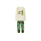 I Tried Grinch Christmas Pajama Set with Holiday Trees and Fun Prints