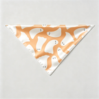 Orange Ghost Print Satin Button-Up Family Halloween Pajamas Set