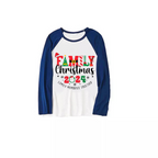 "Family Christmas 2024" Print Blue & Black Plaid Family Matching Pajamas