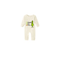 Beige Christmas Pattern Print Christmas Pajamas Set With Grinch and Funny Text Print