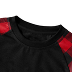 "Family Christmas 2025" Text Print Black & Red Plaid Family Matching Pajamas