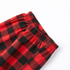 "2026 Family Christmas" Text Print Black & Red Plaid Christmas Matching Pajamas