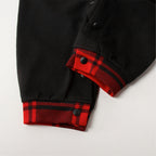 "2026 Family Christmas" Quirky Heart Letter Print Black & Red Plaid Family Matching Black Pajamas