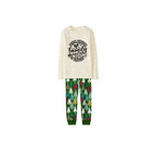 Making Memories Family Christmas Pajamas - Cream & Tree Print