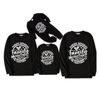 "Making Memories Together Family Christmas 2026" Pattern Black Long Sleeve Top