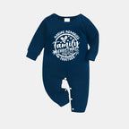 Christmas Make Memories Together 2026 Print Blue Long Sleeve Top With Blue Plaid Family Matching Pajamas