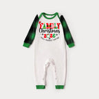 Family Christmas 2026 Family Memories Together Print Long Sleeve Top With Green & Black Plaid Christmas Family Matching Pajamas