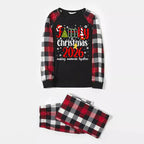 "Family Christmas 2026 Making Memories Together" Pattern Ⅲ- Red&Black&White Plaid  Matching Pajamas