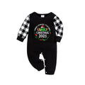 "Family Christmas 2026 Making Memories Together" Text Print Black and White Plaid Family Matching Pajamas