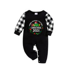 "Family Christmas 2026 Making Memories Together" Text Print Black and White Plaid Family Matching Pajamas