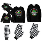 "Family Christmas 2026 Making Memories Together" Text Print Black and White Plaid Family Matching Pajamas