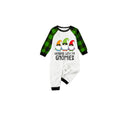 Hanging With My Gnomies Pajamas Set - White Top Green Sleeves Green Plaid Pants Cute Gnomes Graphic