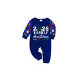 2026 Making Memories Family Christmas Family Pajamas Set - Blue Top / Santa Reindeer Print Pants / Santa Reindeer Print Sleeves