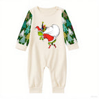 Family Christmas Pajamas Set With Funny Grinch Print