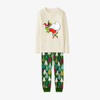 Family Christmas Pajamas Set With Funny Grinch Print