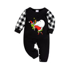 Black and White Plaid Christmas Pajamas Set With Funny Grinch Print