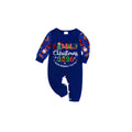 Family Christmas 2026 Making Memories Family Pajamas Set - Blue Top, Blue Pants, Blue Christmas Cartoon Sleeves
