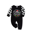 "MAKING MEMORIES TOGETHER FAMILY CHRISTMAS 2026" Text Pattern - Black Long Sleeve Top with Black And White Plaid Pants Family Matching Pajamas