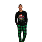 "Making Memories Together Christmas 2026" Print Black and Green Plaid Pants Family Matching Pajamas