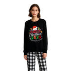 Family Christmas 2026 Making Memories Together Text Print Black Long Sleeve Top with Black And White Plaid Pants Family Matching Pajamas