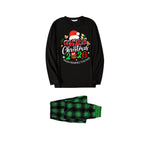 "Making Memories Together Christmas 2026" Print Black and Green Plaid Pants Couple Matching Pajamas