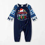 Family Christmas 2026 Making Memories Together Text Print Blue Family Matching Pajamas