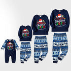 Family Christmas 2026 Making Memories Together Text Print Blue Family Matching Pajamas