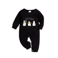 Christmas Family Matching Pajamas-Black Top and Green Plaid Pants Pjs Set with Snowman and "Let It Snow" Print