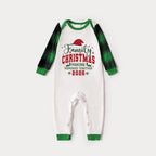 Green Raglan Top Green Plaid Christmas Pajamas Set With "Family CHRISTMAS MAKING MEMORIES TOGETHER 2026" Text Print